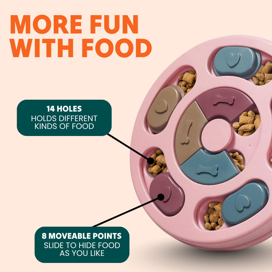 Paw Bounds™ Dog Puzzle Toy – Interactive Food Game for Mental Stimulation