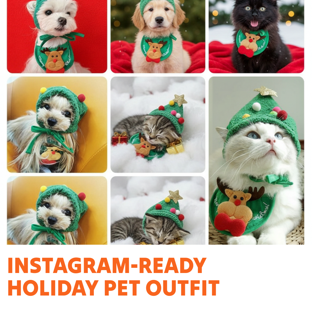 Adorable Christmas Tree Pom-Pom Hat