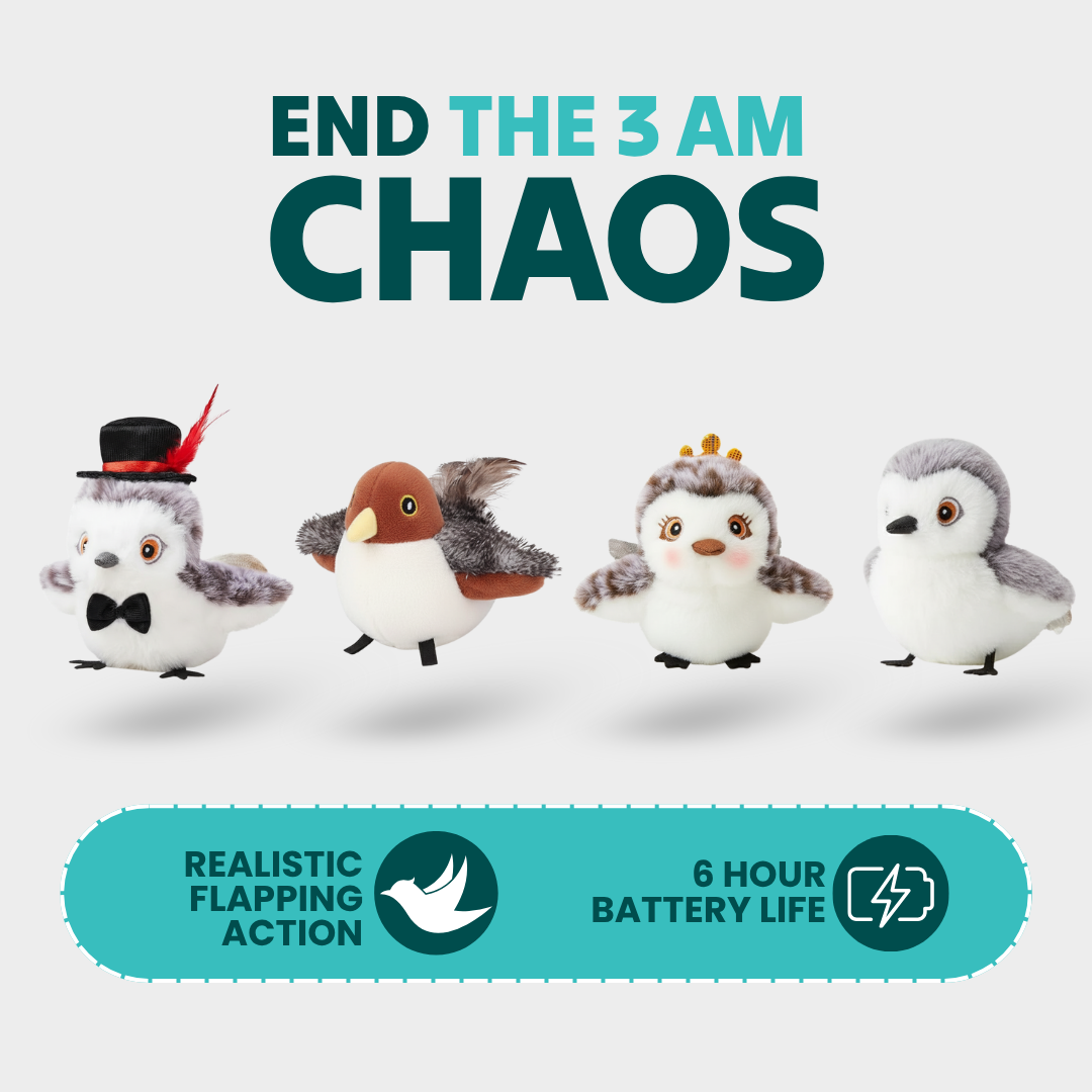 Interactive Cat Flapping Bird Toy